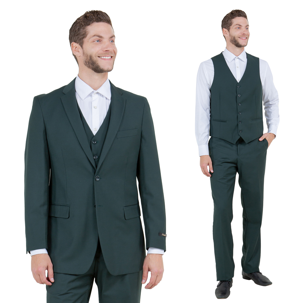 Modern Fit 3pc Mens Suit Set by Demantie, Green